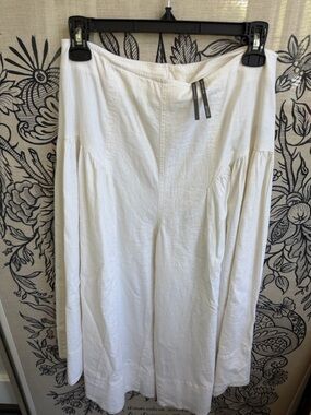 Anthropologie White Maxi Skirt